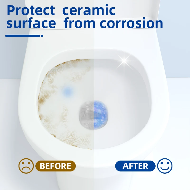 Automatic Blue Pine Oil Scented Toilet Bowl Cleaner Deodorizer Block Long Lasting Urinal Odor Eliminator