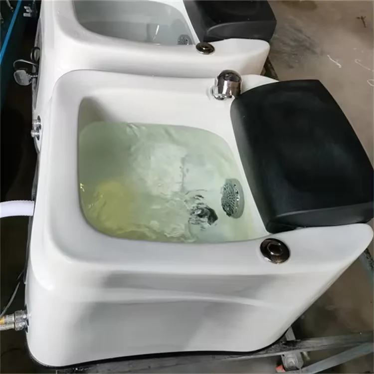 Beauty Salon Pedicure Spa Bowl Stations Spa Tubs Foot Therapy Footbath Pedicure Sink with Surfing Light