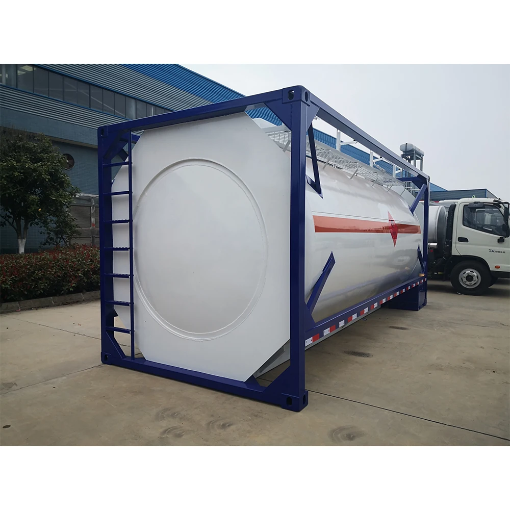 Высокое качество ISO 20ft 25CBM однослойный контейнер для хранения дизельного топлива и бензина из углеродистой стали