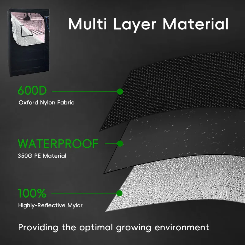 LEDILAND Wholesale Price High Quality Fabric Indoor Hydroponic Grow Tent Complete Kit 4*4FT