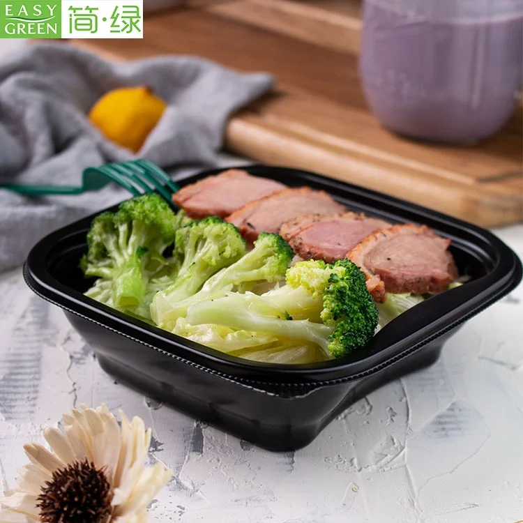 
Disposable OEM restaurant take away plastic pp microwavable food container with lid 
