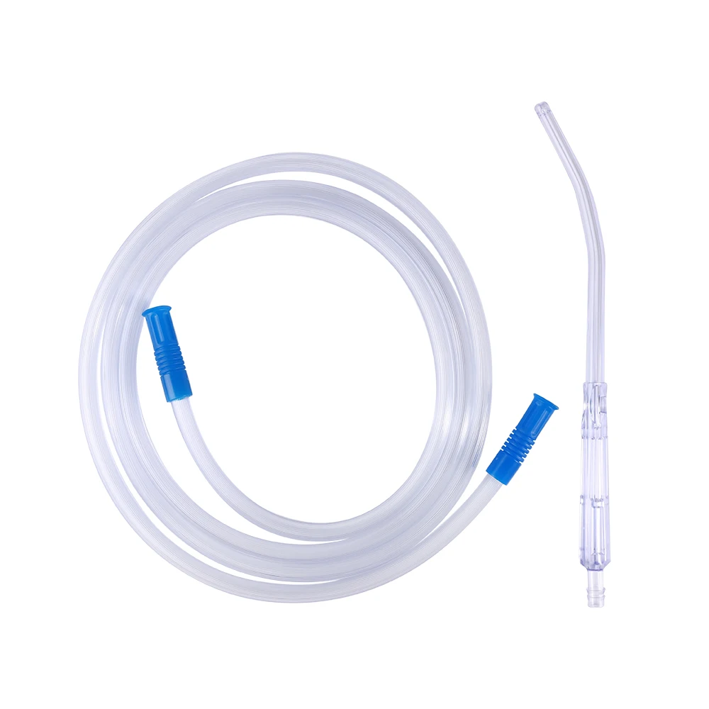 Medical Disposable Pvc Suction Connecting Tube With Yankauer Handle Suction Tube