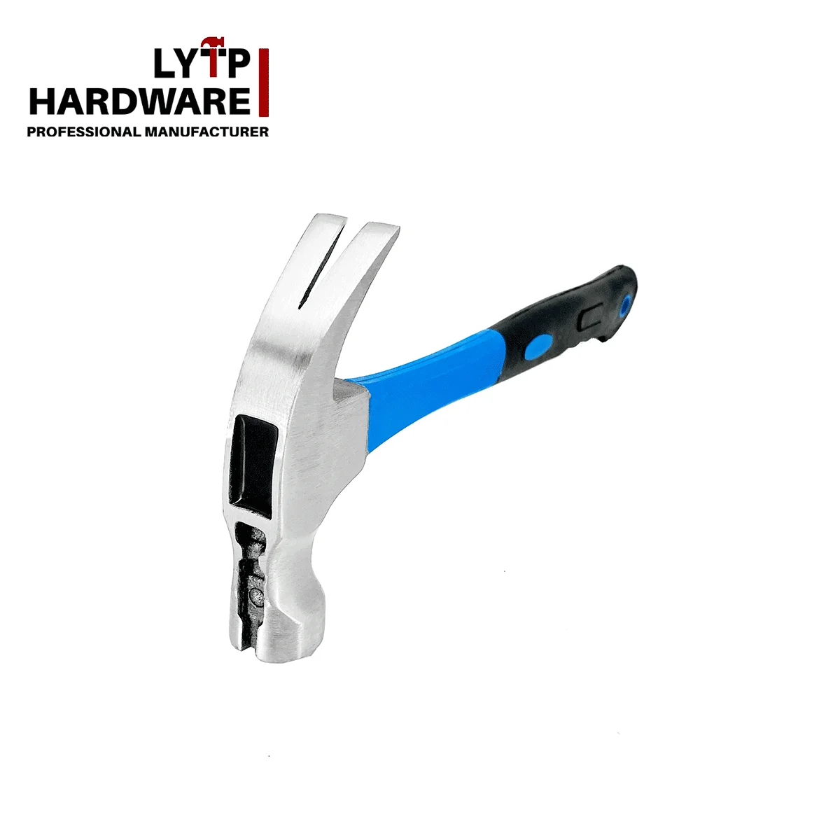 Factory Direct Sale 45#carbon Steel claw hammer With Blue Fiberglass Handle