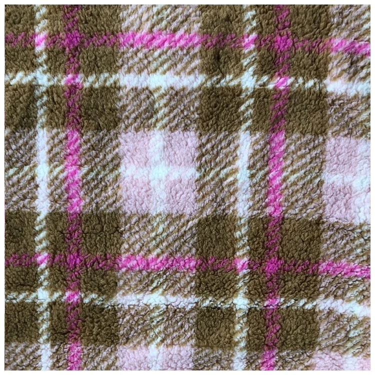 
100% polyester faux fur low pile plush fabric shu velveteen printed custom sherpa fabric 