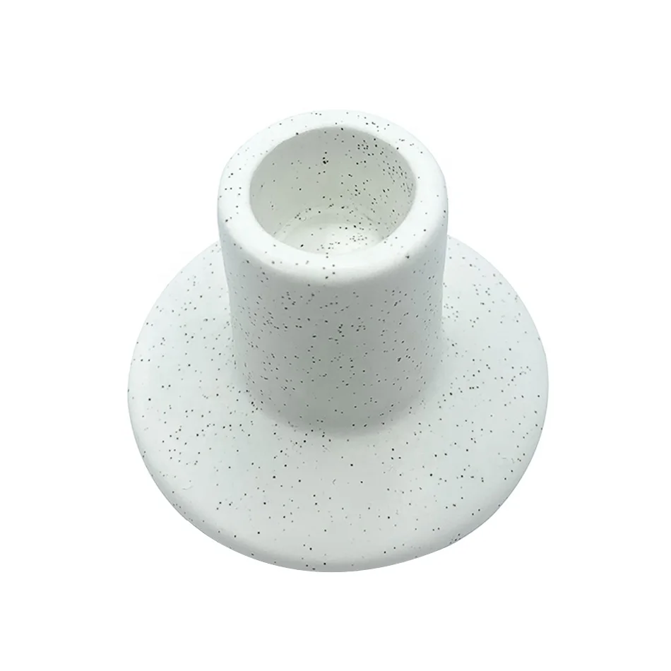 Custom stoneware ceramic candle holder  unique candle vessels empty scented matte white candle holder for home decor
