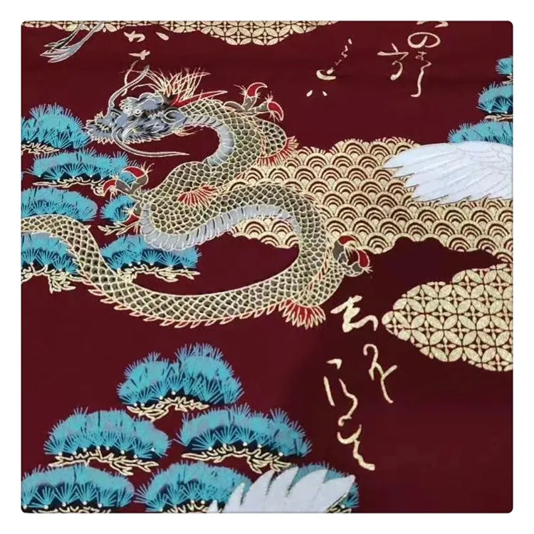 Popular bronze 100% cotton Japanese print fabric wholesale