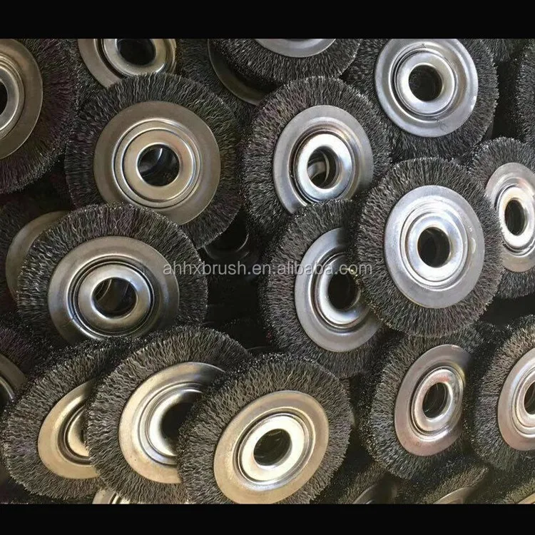 Professional Crimped Wire Circular Wheel Brush Rotary Sweeper Brushes Grinding Machine Filament Cup Sanding Brush