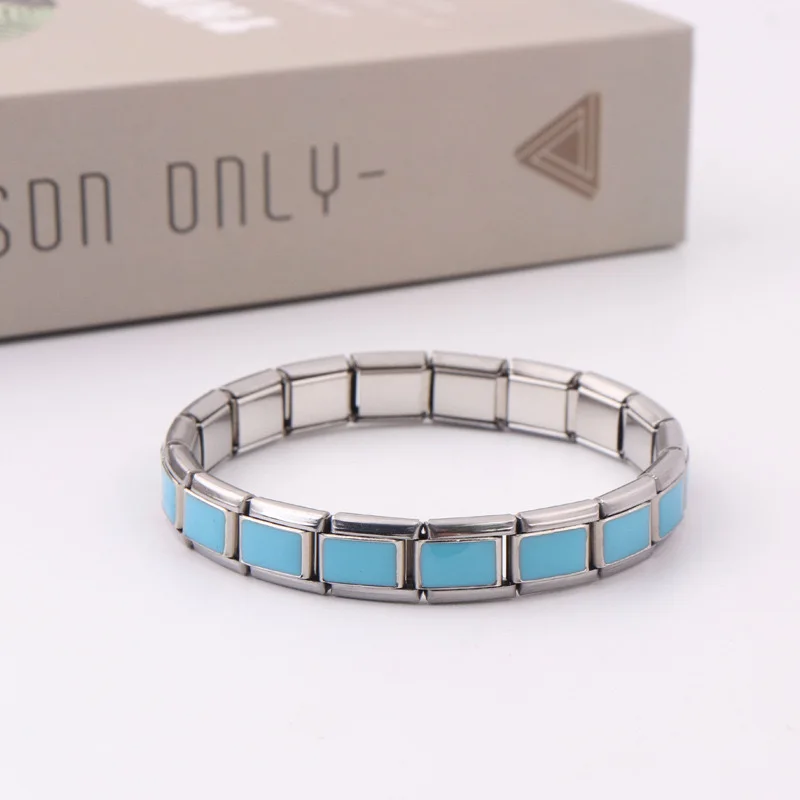 New 18Cm Italian Charm Bracelet Bulk Diy Stainless Steel Heart Italian Charm Bracelet Links