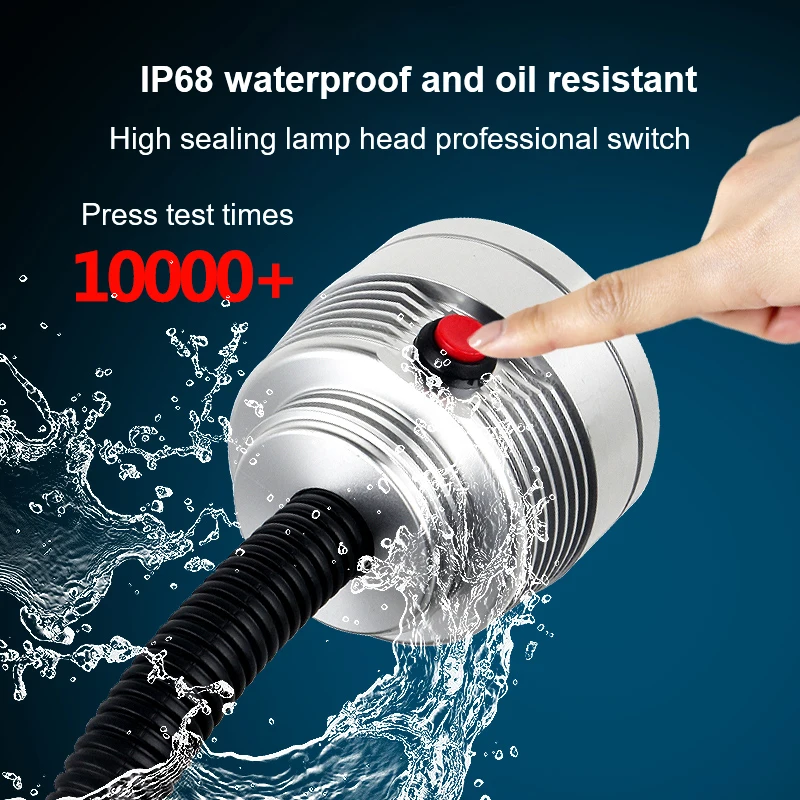 NHM Wholesale 24V 220V LED Machine Tool Lamp Portable Waterproof Arbitrary Adjustment Gooseneck Light CNC Lathe Machine Working