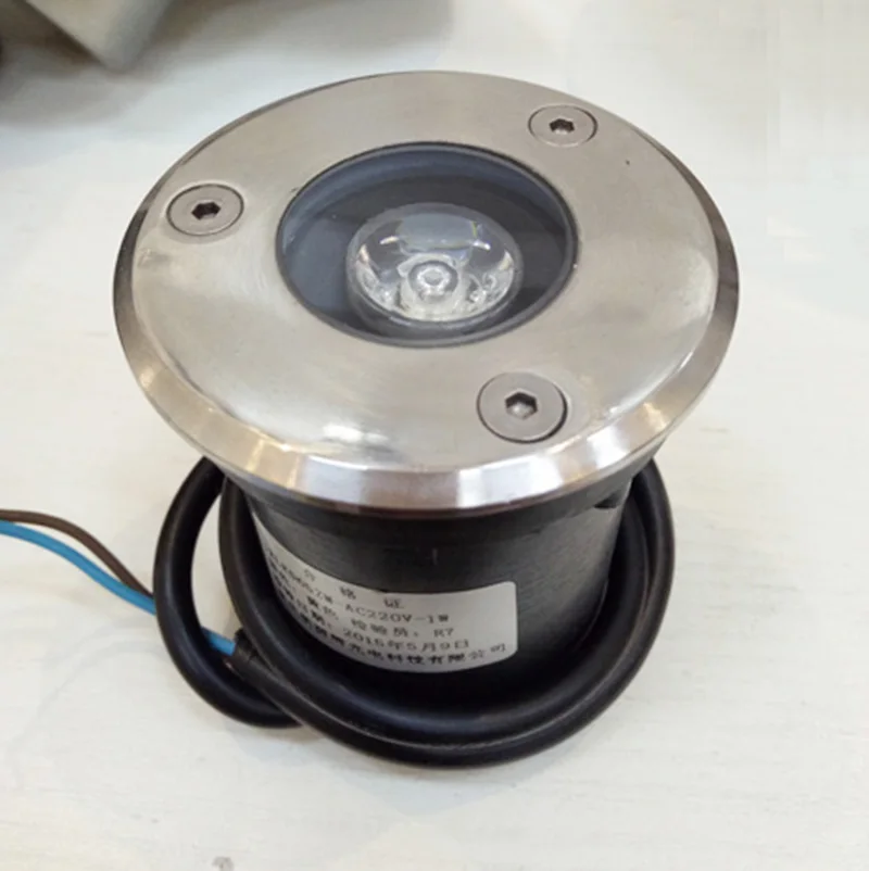 outdoor ip67 waterproof cast aluminum adjustable driveway 1w 3w 6000k warm white ground deck inground led underground light