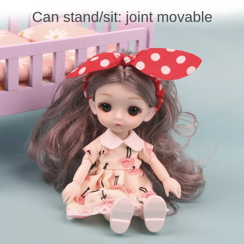 2024 new Wooden Doll Bed Princess & Baby Cradle Role Play House Toy Montessori other educational toys for children Girls CE