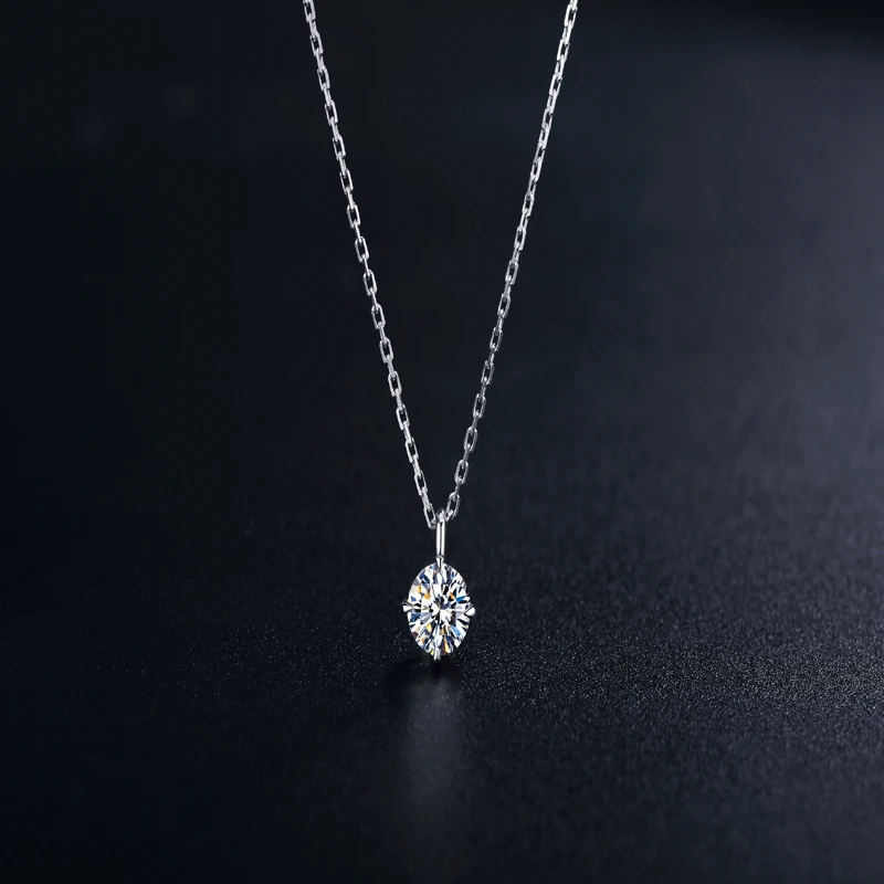 GI certification 18k Birthday Diamond Necklace Women Gift Pendant Birthstone Necklace