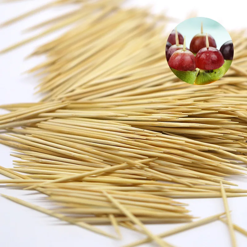 2 point bamboo manufacturers bulk tooth picks fruit home hotel restaurant supermarket disposable toothpicks for opp bag pack