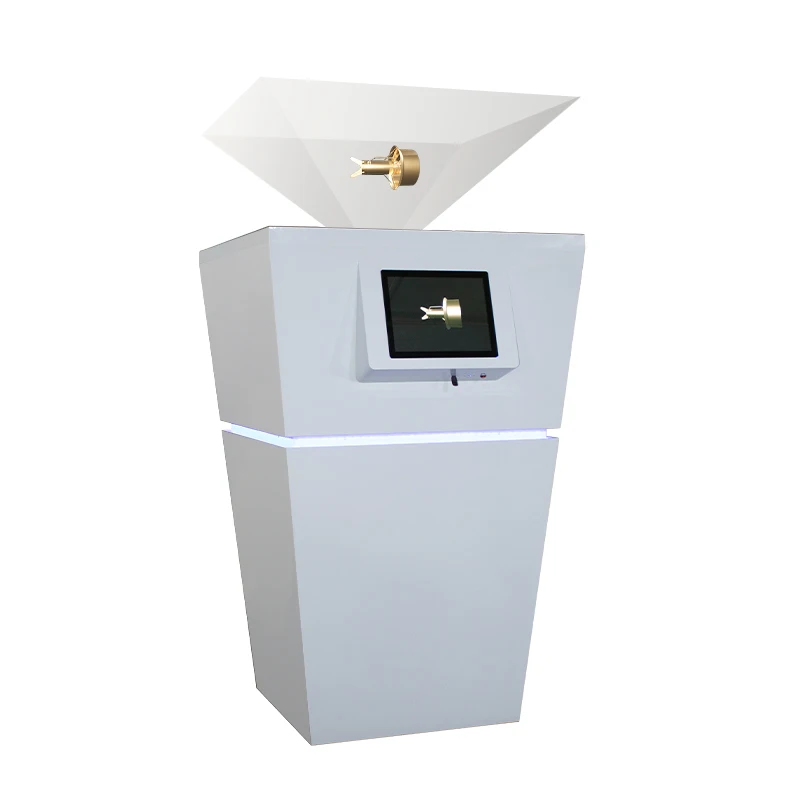 360 Degree 3D Holograph Projector Transparent Lcd Advertising Display Cabinet Equipment Machine 1*1M