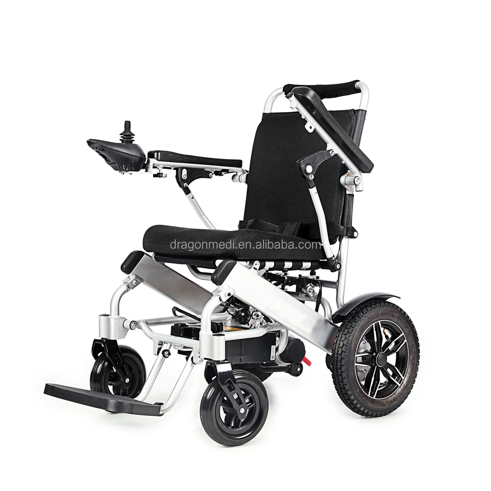 Factory Direct Sale Foldable Aluminum Alloy Electric Wheelchair High Power Wheelchair