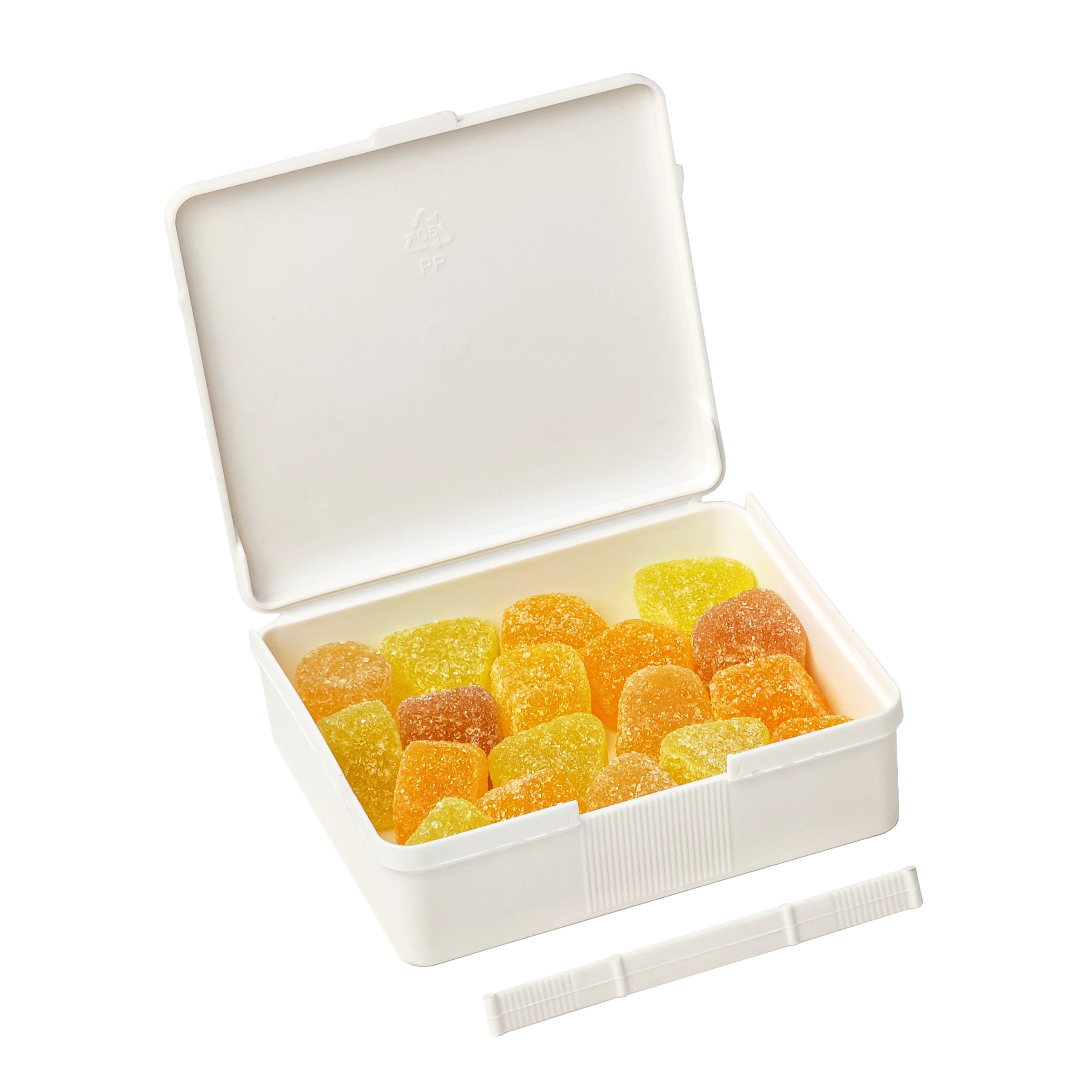 novel design & sealed soft candy packing box, tear & pull sealing strip plastic box, simple & graceful empty candy jar