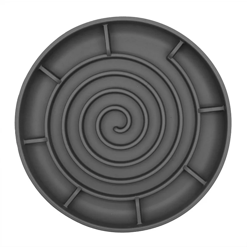 Round Slow Feeder Pet Food Bowl Slow Eating Silicone Pet Lick Bowl For Dogs and Cats Anti Gulping Nonslip Bowl with Suction Cups