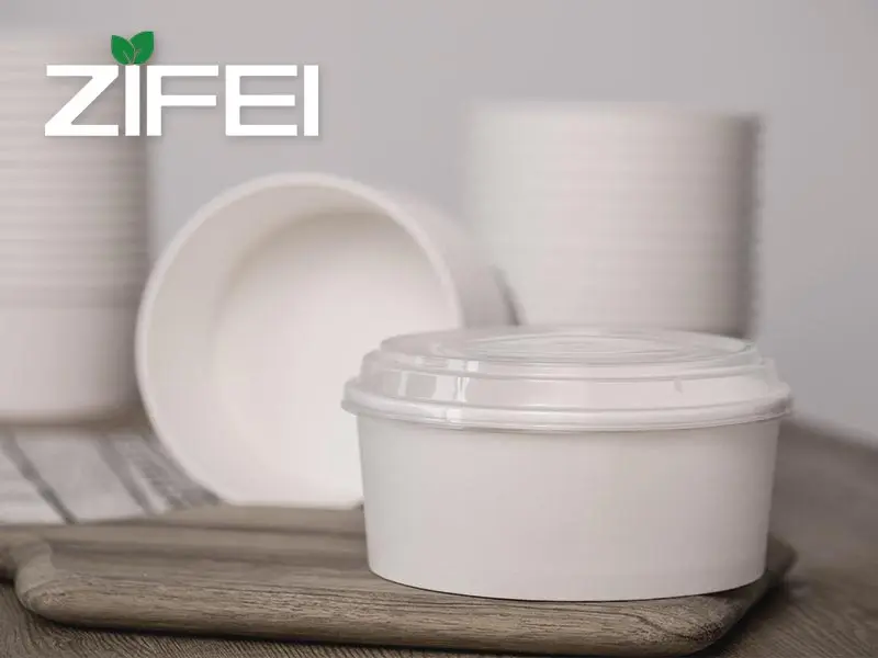 Soup Cups 12oz 16oz Noodles Food Paper Bowl 750ml 1300ml Disposable Food A Salad Paper Bowls