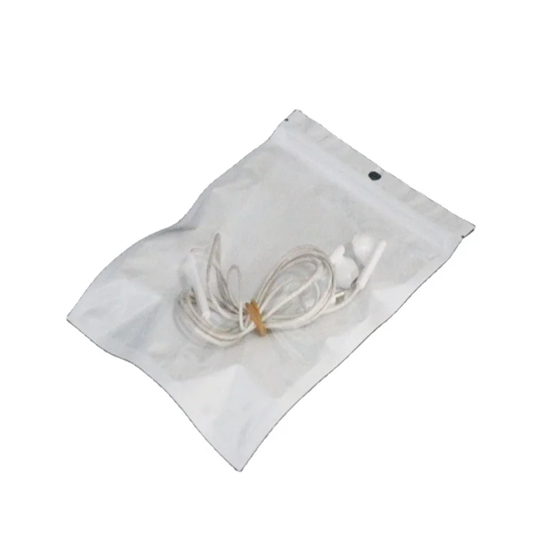 Ziplock OPP Bags Security Gravure Printing Smell Proof White with Hole 14cm*17cm
