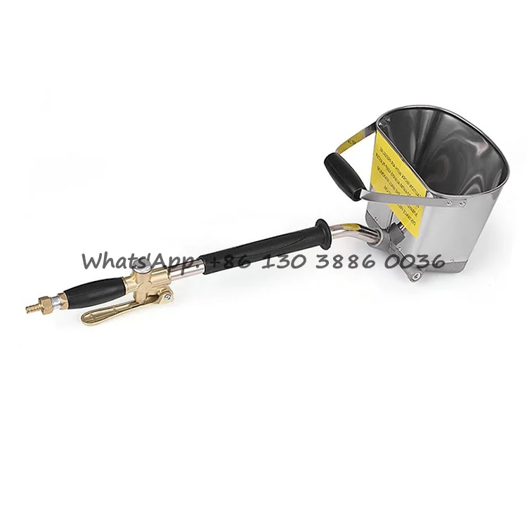 Good Quality Wall Roof Putty Cement Mortar Grouting Spraying Machine Plastering Sprayer Hopper 4 Jet Air Stucco Paint Spray Gun