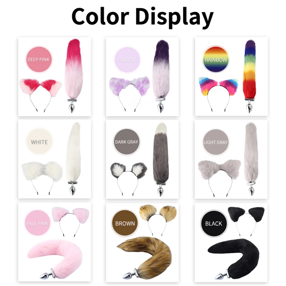 Fox Tail Aluminum Alloy Anal Plug Jewelry Dildo Vibrator Sex Toys for Woman Prostate Massager Bullet Butt Plug For Couple