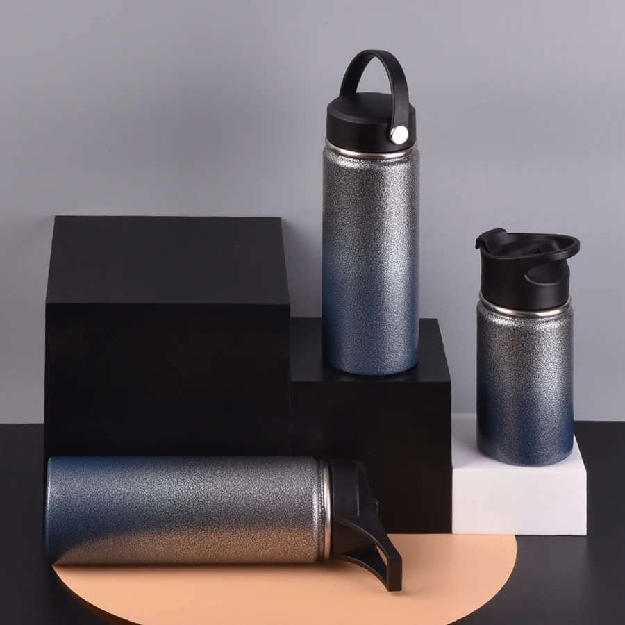 Герметичная Спортивная бутылка для воды с вакуумной изоляцией и двойными стенками, бутылки для воды из нержавеющей стали