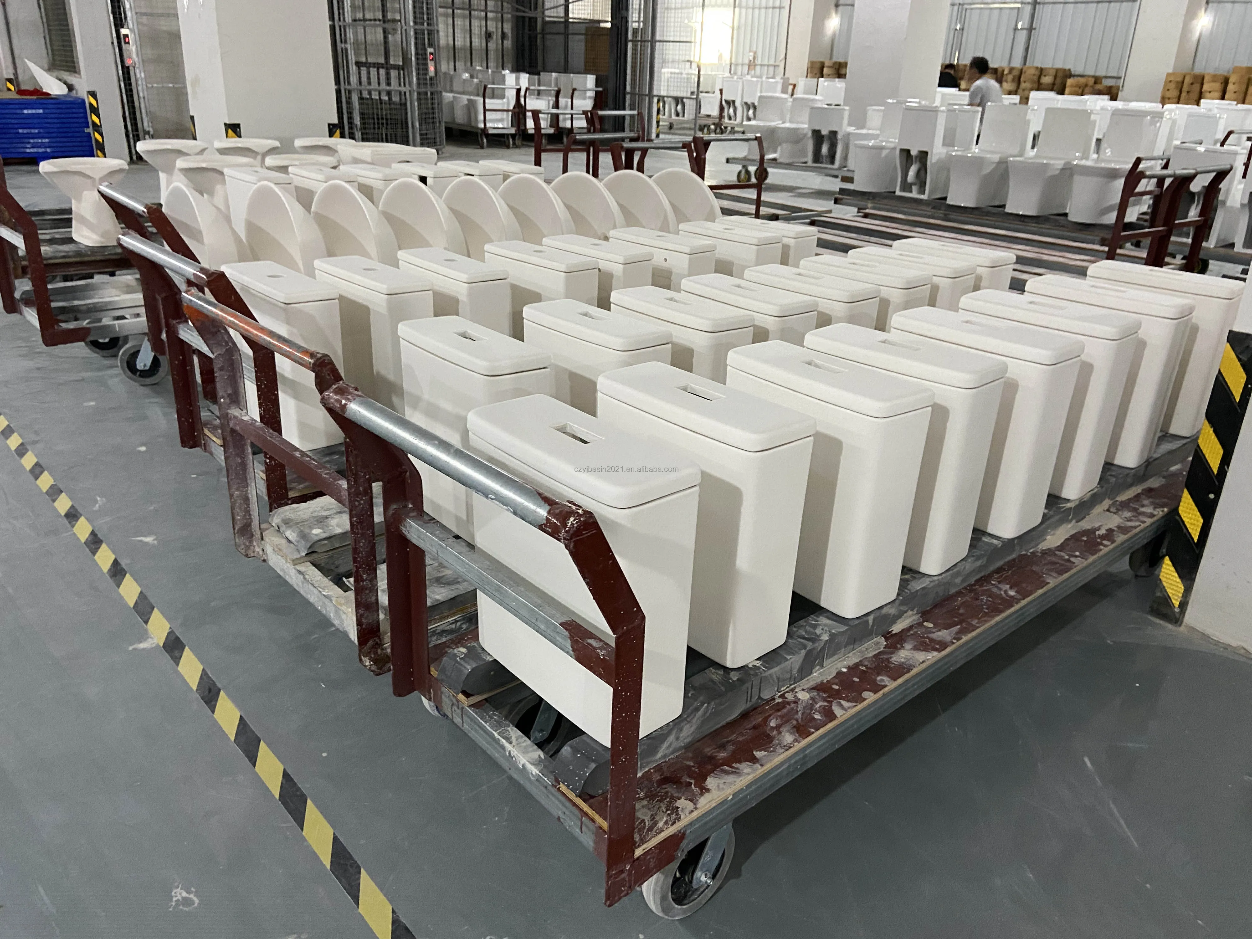 Watermark Inodoro Fashion Rimless Washdown Ceramic Water Closet Commode Two-piece Round Toilet