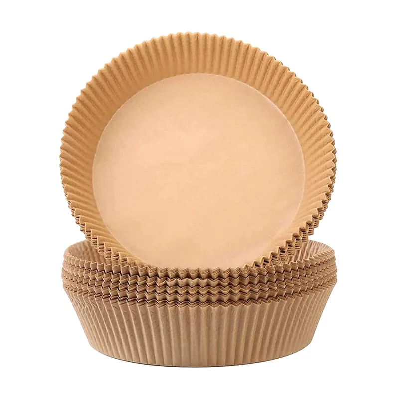 Factory Wholesale Round Baking Air Fryer Paper 20*5cm Food Grade Heat Resistant Disposable Air Fryer Kitchen Silicone Tray Paper