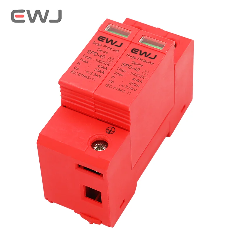EWJ DC SPD 1000V lightning surge protector arrester for Solar PV System