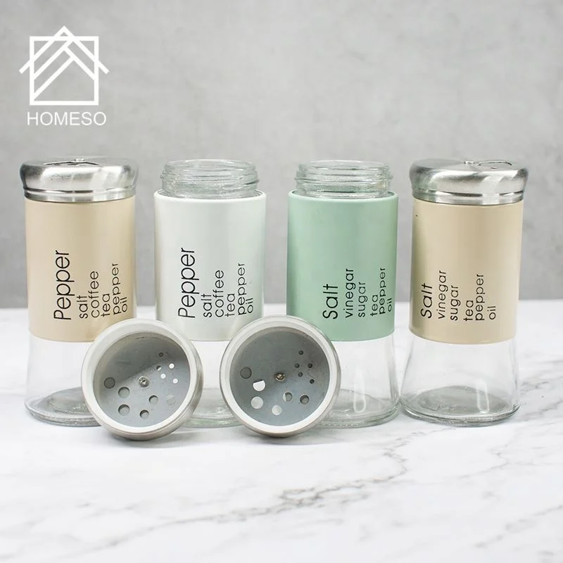 100 ml glass spice jar pepper shaker jar with plastic flip cap wholesale