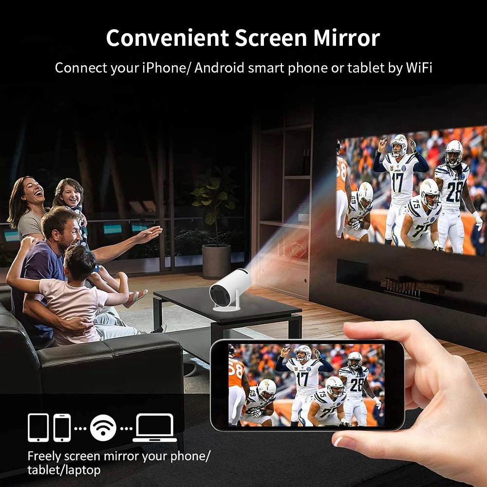 720P Wifi 6 BT 5 0 Smart Android 11 1GB 8GB домашний проектор Поддержка 4K декодирование для домашнего кинотеатра видеопроектор