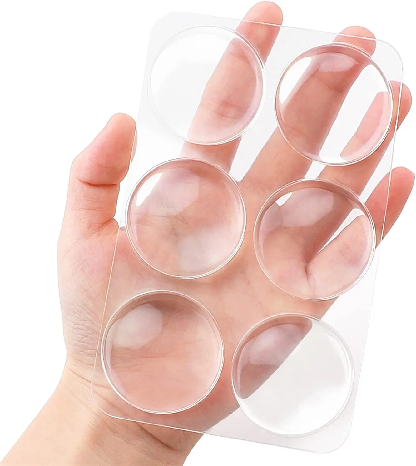 Door Knob Wall Shield Transparent Round Soft Rubber Door Stopper Wall Protector Stronger Self Adhesive Wall Door Handle Bumper