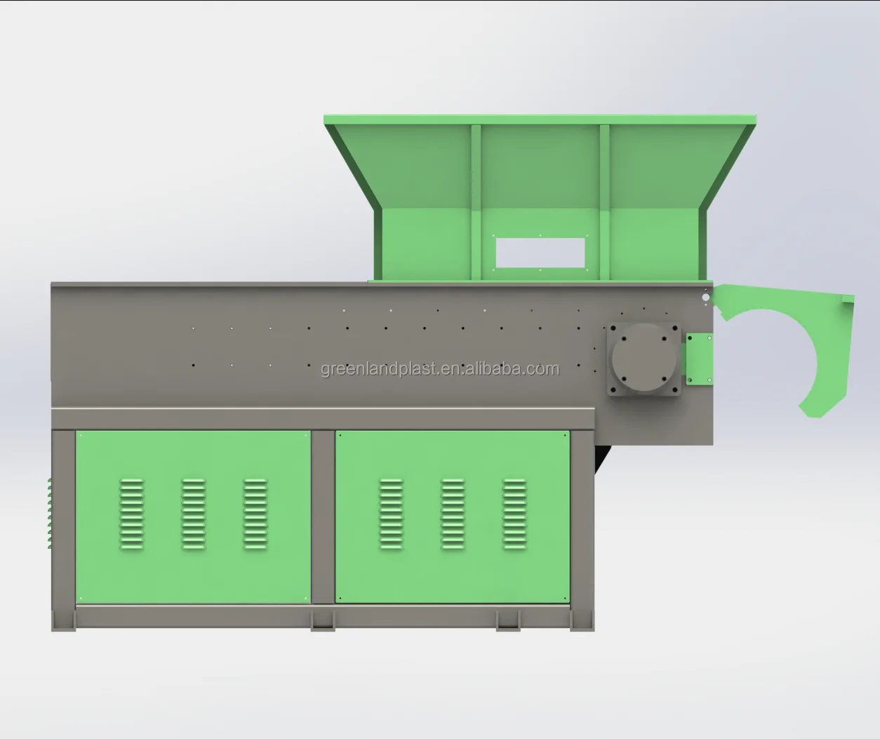 Greenlandplast измельчитель пластиковых комков нейлоновый АБС PMMA PA PS PE полипропиленовый рециркуляционный пластиковый одновальный