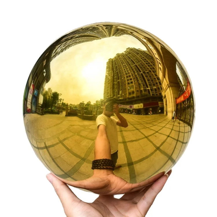 300mm 400mm 500mm golden color hollow stainless steel ball