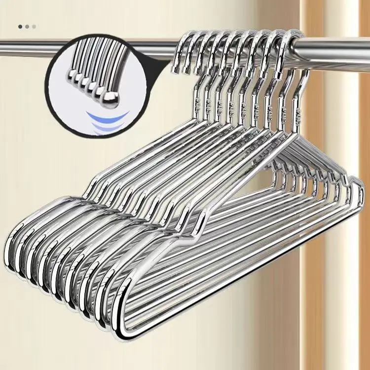 Affordable Multi-Purpose Stainless Steel Clothes Hangers - Wholesale Prices - Silver Metal Hooks - Suitable for Clothes Drying