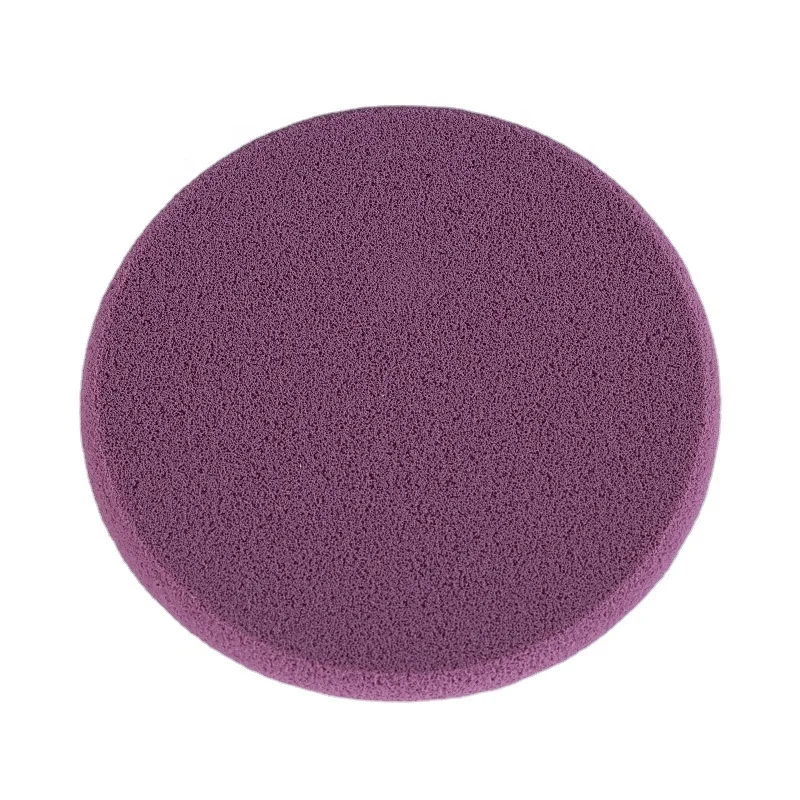 White Round NBR Latex Blending Flat Double Sided Sponge Applicator Makeup