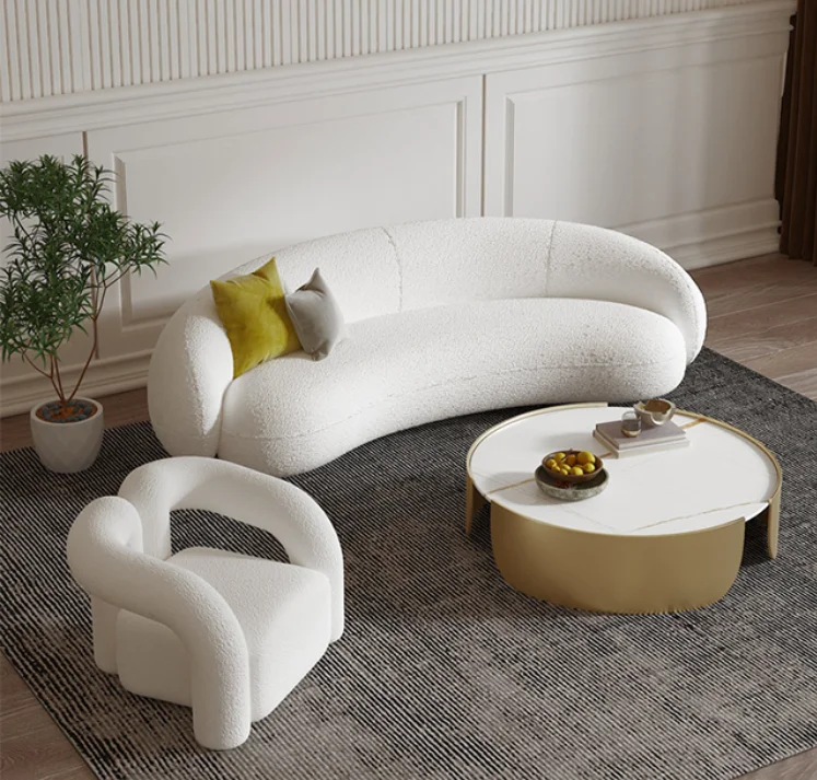 Nordic light luxury home single sofa chair living room lazy sofa leisure chair lamb velvet tiger chair