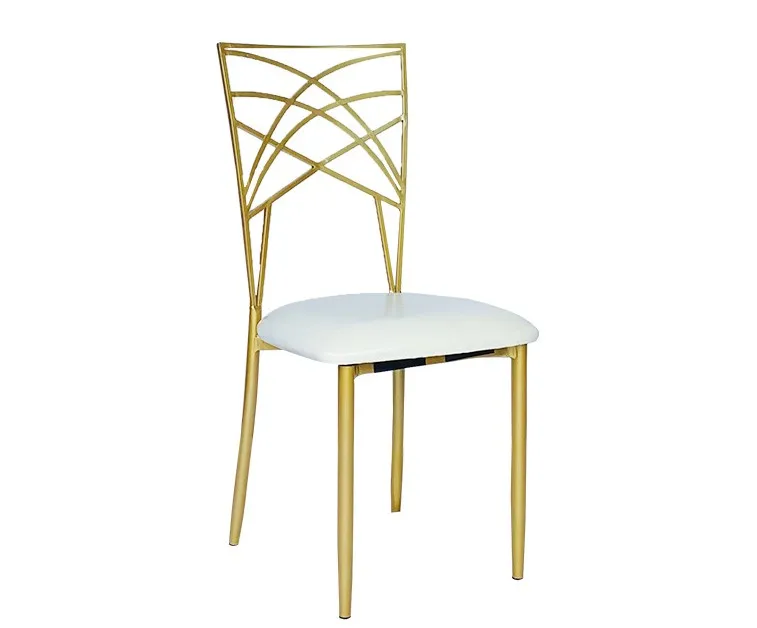 white Wedding Bamboo Chair Wedding Iron  Hotel Party Chair banquet dining golden chair outdoor