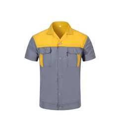 Customizable short-sleeved workwear labor protection worksuits for men work clothes work pants protection clothing