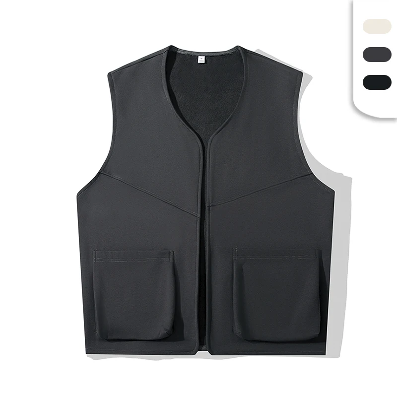Unisex Sleeveless Light Weight Jacket for Men in Black Custom Logo Spring Knitted Polyester Thin Waistcoat