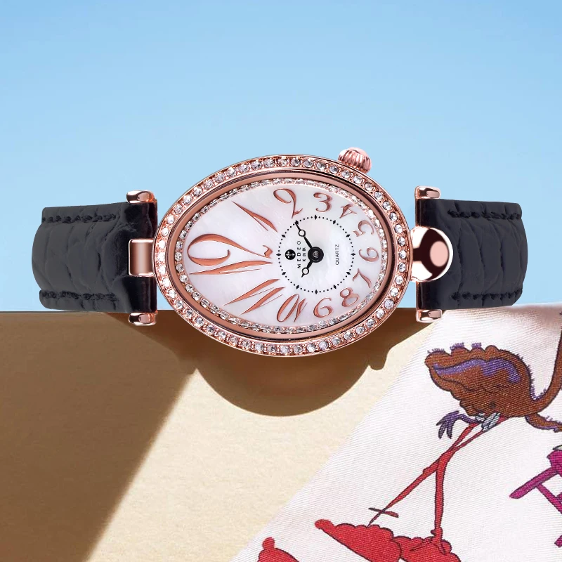 Business 50m Waterproof Small Three Needle Calendar Montre Chrono Watch Japan Movement women Fashion Watches