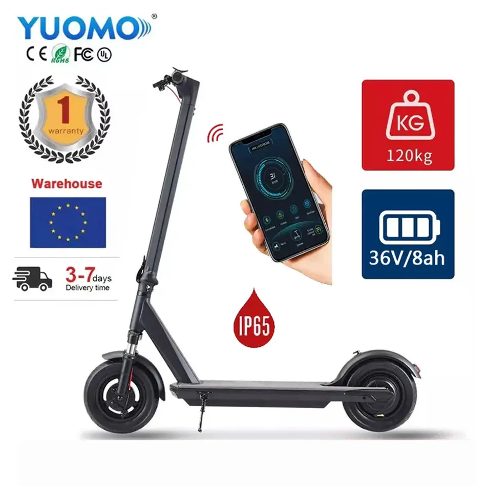 350W Yuomo Electric Scooter Foldable Dual Motor Motorcycle China High Quality Accessories Frame