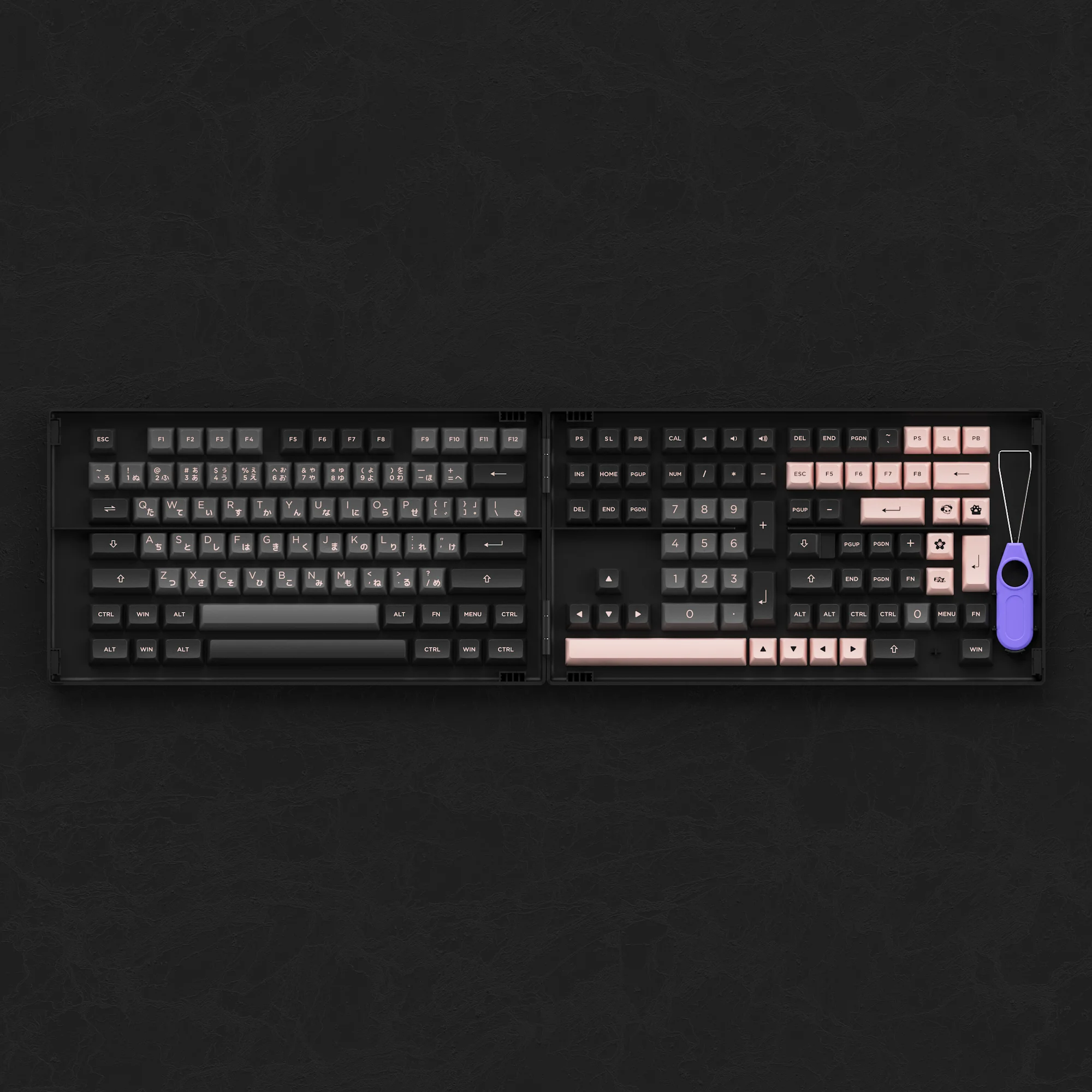Akko doubleshot PBT Keycap set 60% 65% 75% custom layout mechanical keyboard Japanese Keycaps