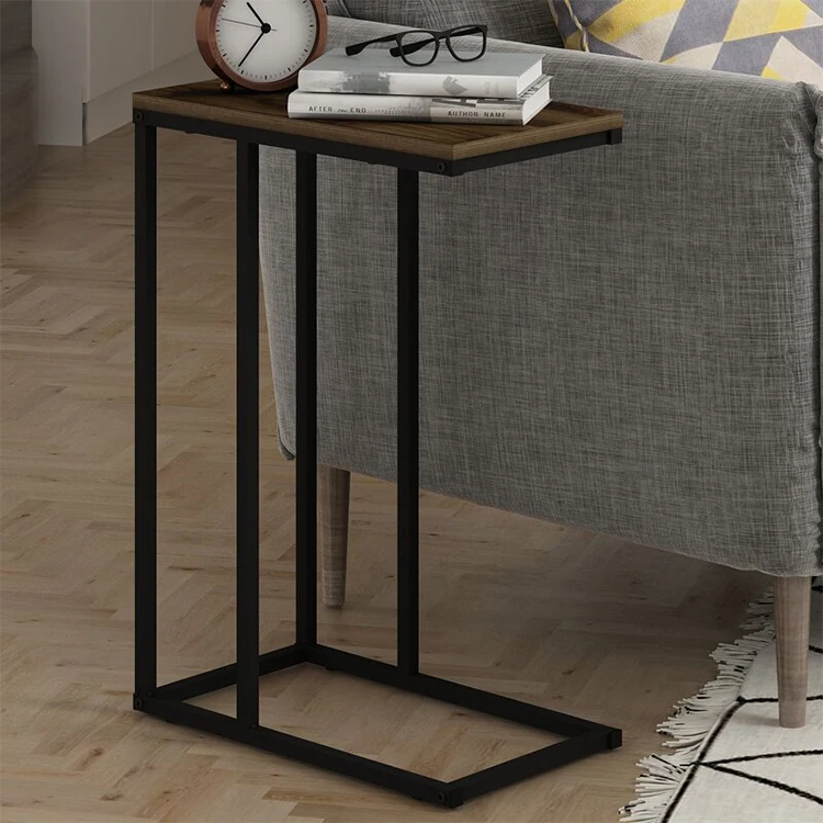 Portable Laptop C Shaped End Side Table