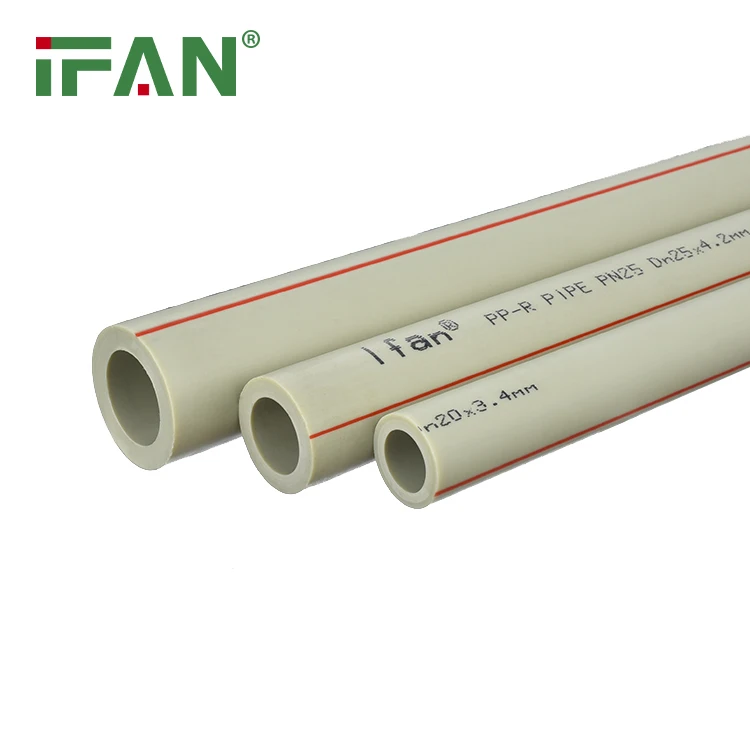 IFAN OEM ODM DIN Gray Color PPR Tube Plumbing Injection Polypropylene Plastic 20-160mm PN25 Tubo PPR Pipe For Water Supply