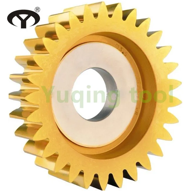 HSS M2 df75mm m1~m6 deep counterbore type gear shaper cutter with TIN coating
