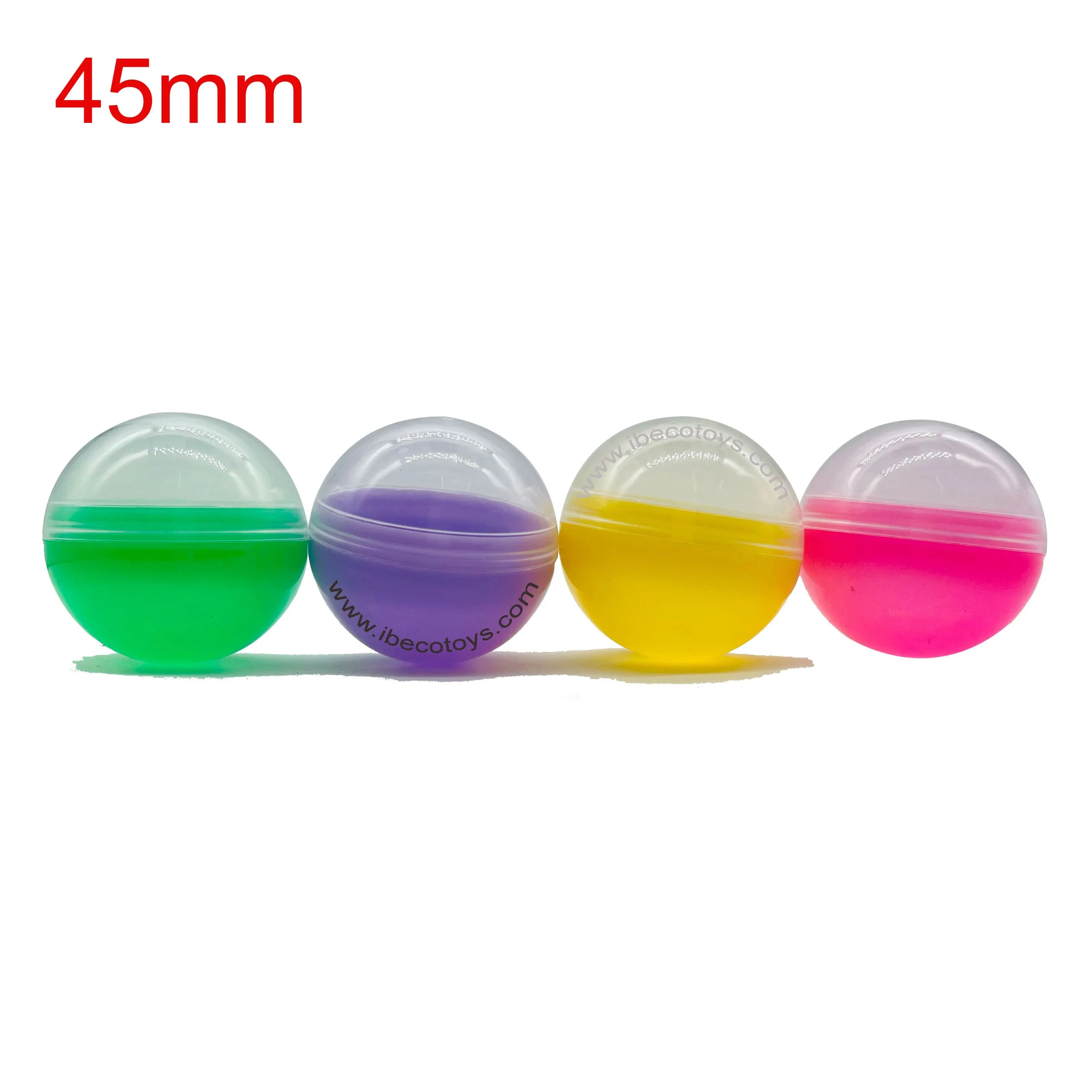 65mm Empty Plastic Toy Capsules for Vending Machine and Snack Candy