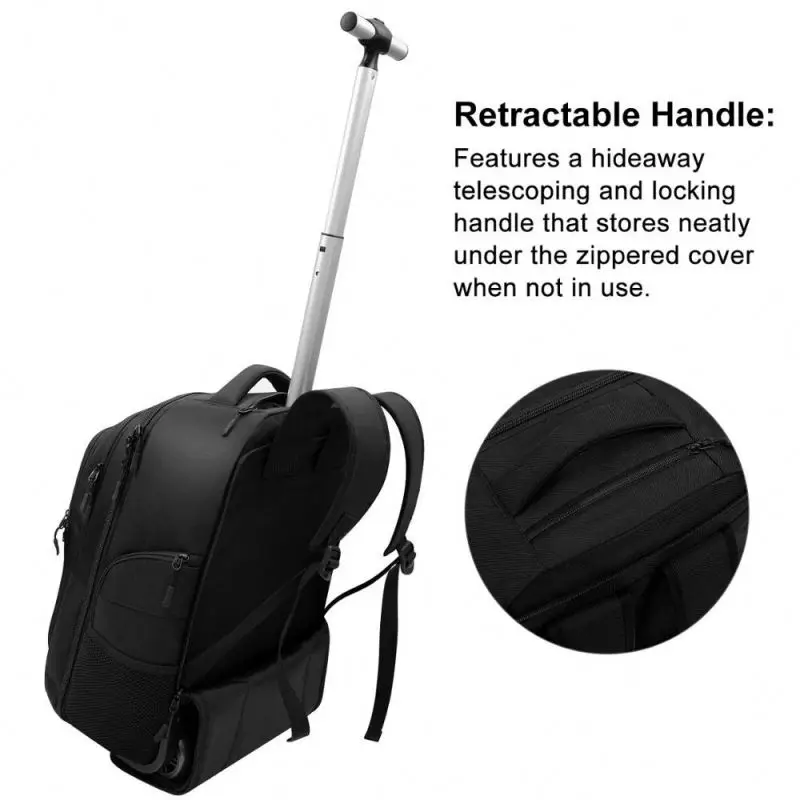 Wheeled Laptop Backpack Trolley Rucksack