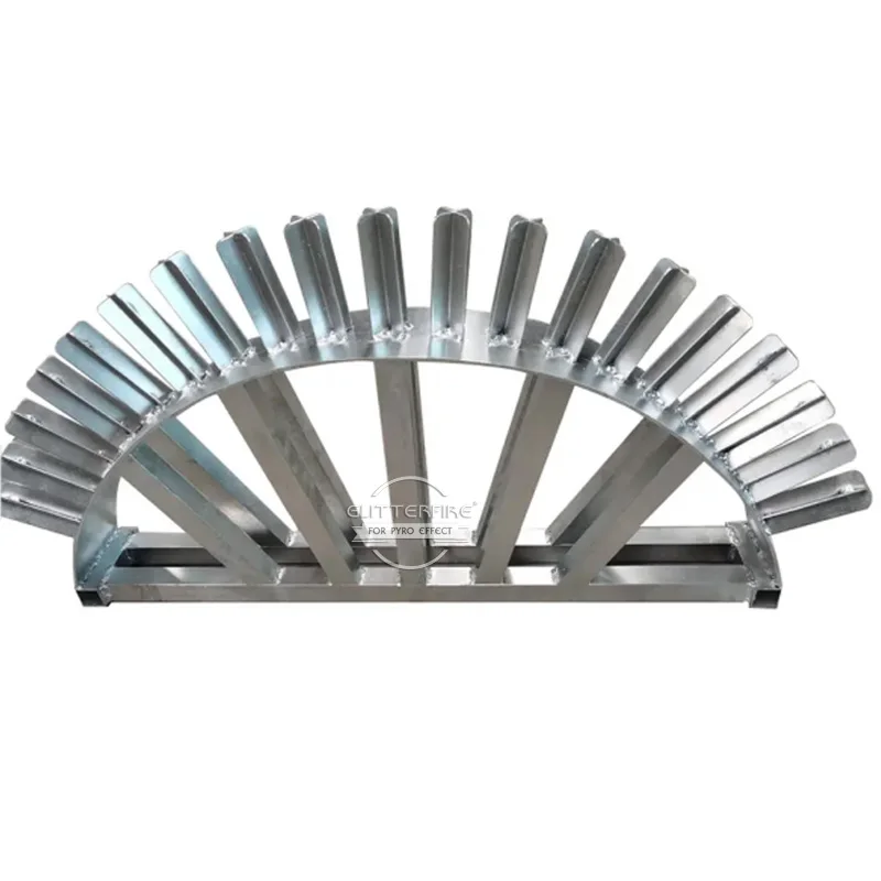 2 Inch 15 Shots Double Layer Aluminum Racks Fan-Shaped Fireworks Display Racks Fireworks Equipment