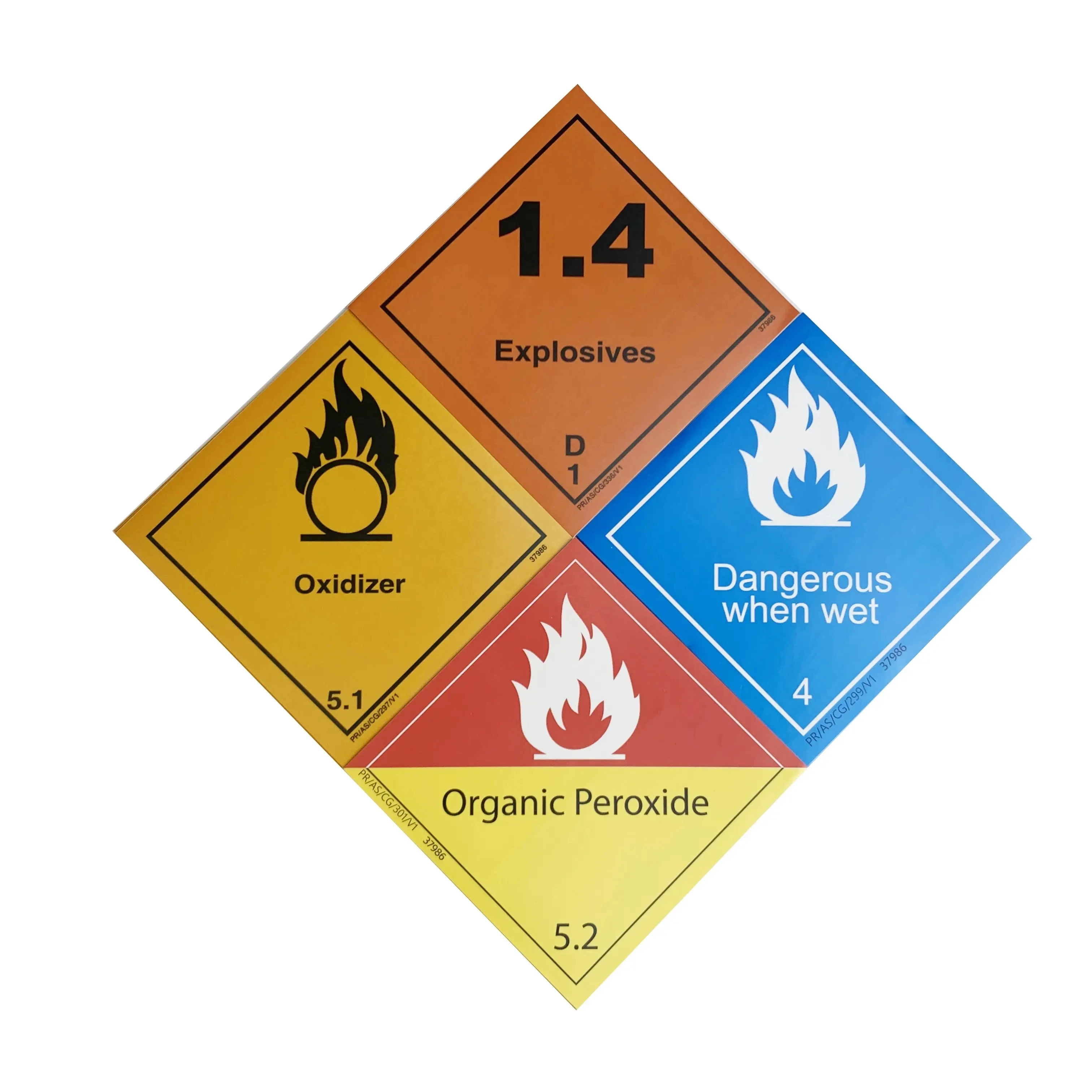 Wholesale Custom Glossy/Matte Warning Labels For Hazard Dangerous Goods